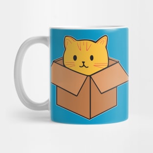 Cat sitting inside cardboard box - 02 Mug